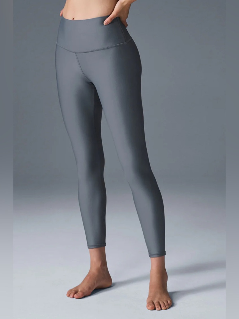 Alo Yoga Airlift 7/8 High Waisted Leggings Steel Grey Large